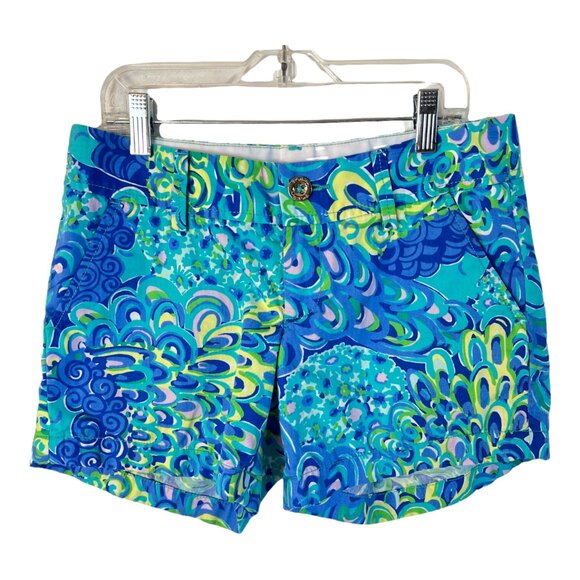Lilly Pulitzer The Callahan Short in Sea Blue Lilly’s Lagoon Size 0 - Picture 2 of 6